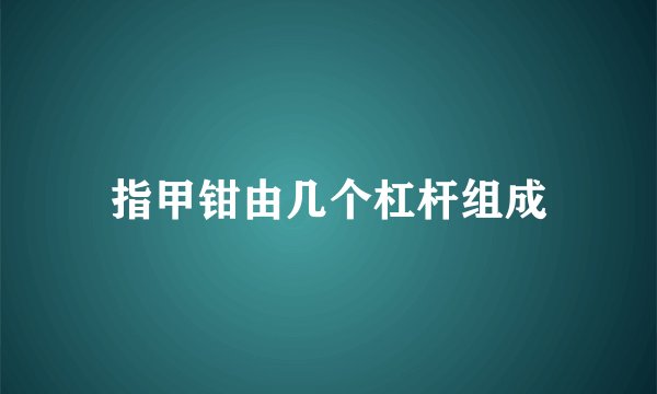 指甲钳由几个杠杆组成