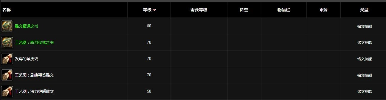 魔兽世界wlk铭文图纸怎么获得