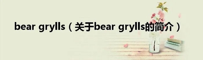 bear grylls（关于bear grylls的简介）