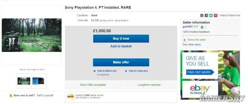 装有《新寂静岭》“P.T.”的PS4售价已近万元 小岛你知道么