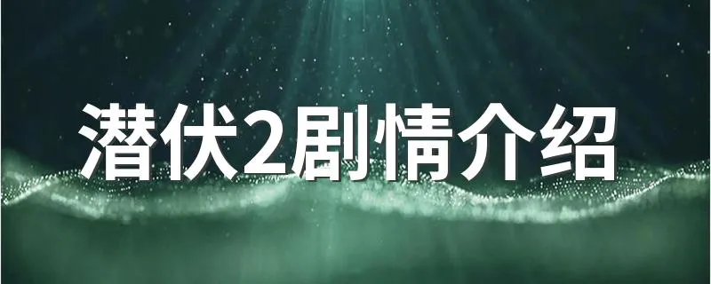 潜伏2剧情介绍 这部剧讲述的是什么故事