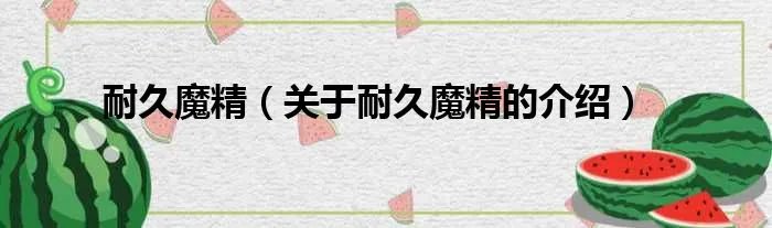 耐久魔精（关于耐久魔精的介绍）