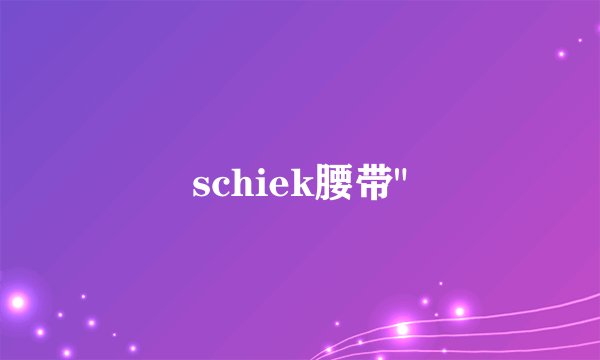 schiek腰带