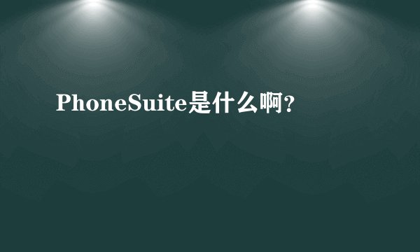 PhoneSuite是什么啊？