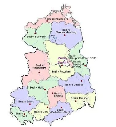 东德西德划分地图