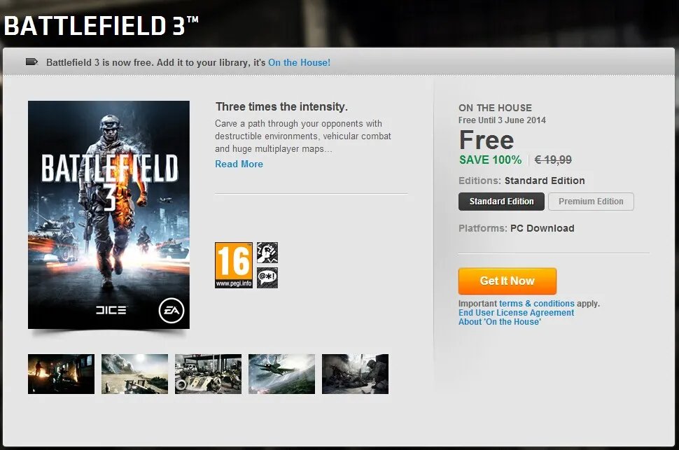 EA脑子又烧了《战地3》正版免费送 可多人对战