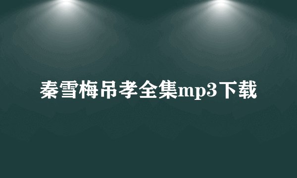 秦雪梅吊孝全集mp3下载