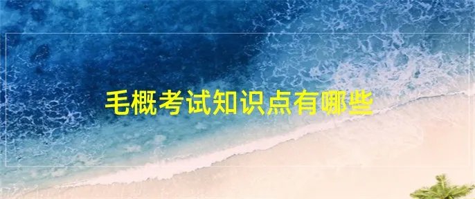 毛概考试知识点有哪些