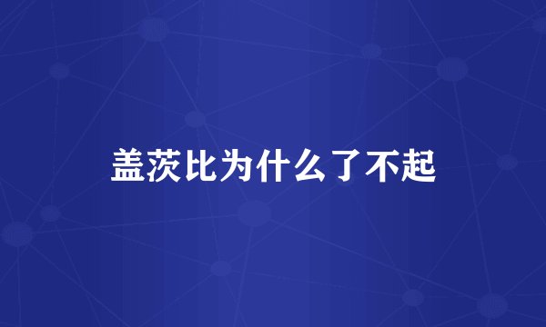 盖茨比为什么了不起