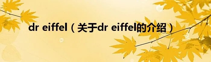 dr eiffel（关于dr eiffel的介绍）