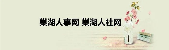 巢湖人事网 巢湖人社网