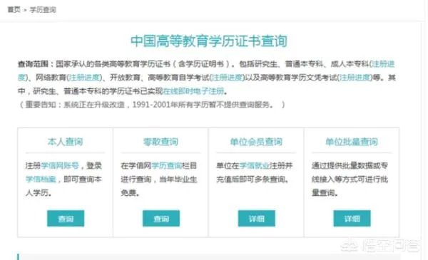 网上查询毕业证书