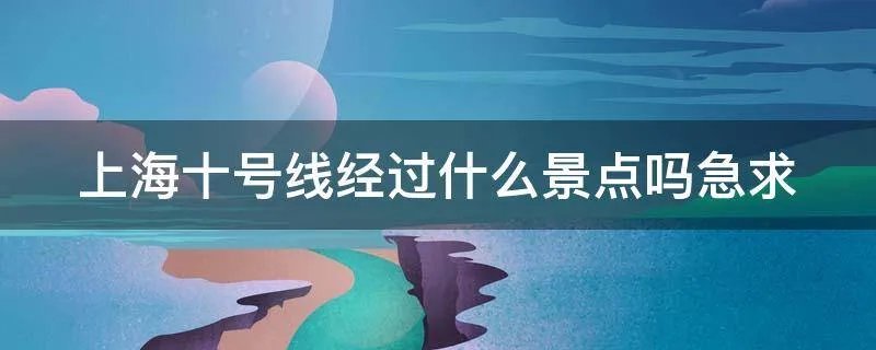 上海十号线经过什么景点吗急求