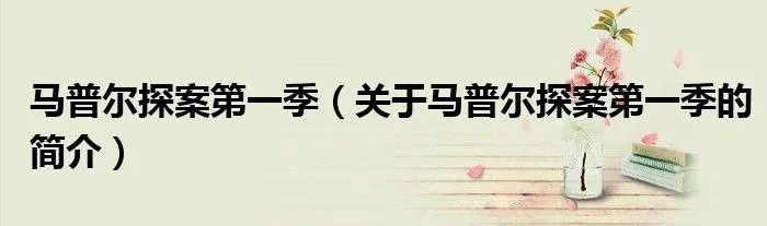 马普尔探案第一季（关于马普尔探案第一季的简介）