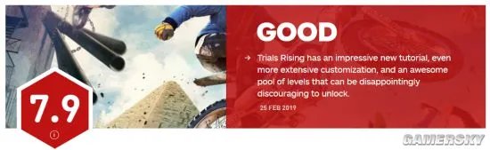 《特技摩托：崛起》IGN 7.9分：教程很棒 关卡很酷