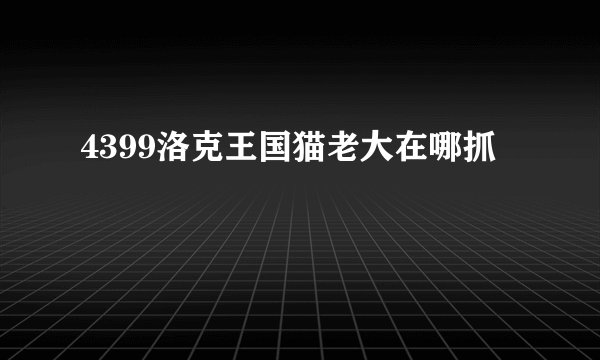 4399洛克王国猫老大在哪抓