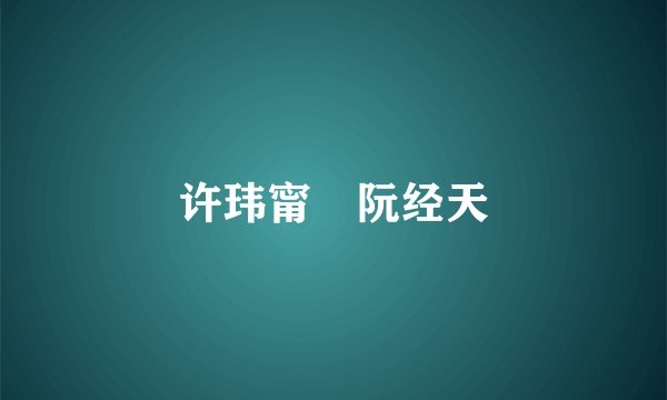 许玮甯 阮经天