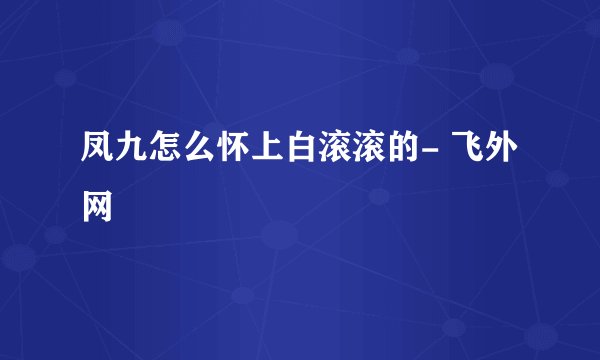 凤九怎么怀上白滚滚的- 飞外网