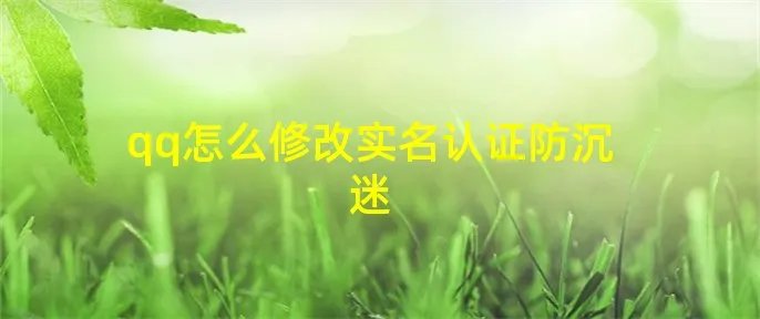 qq怎么修改实名认证防沉迷