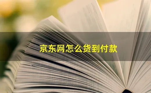 京东网怎么货到付款