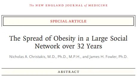 胖会传染！实锤：身边有胖友，变胖几率爆增
