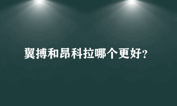 翼搏和昂科拉哪个更好？
