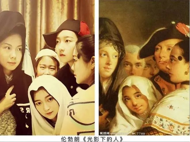 学生模仿名画摆拍：学生模仿名人画作大集合（图）