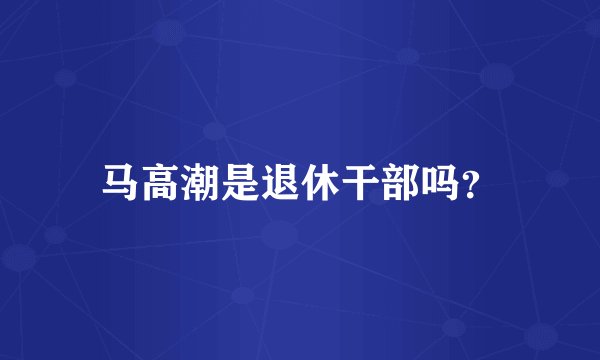 马高潮是退休干部吗？
