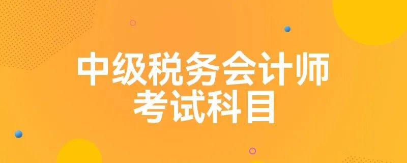 中级税务会计师考试科目