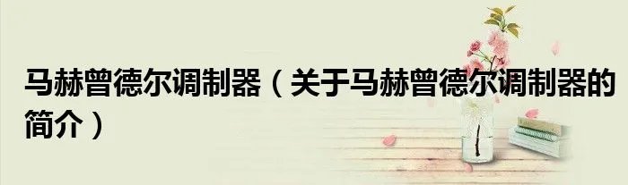 马赫曾德尔调制器（关于马赫曾德尔调制器的简介）