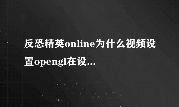 反恐精英online为什么视频设置opengl在设置d3d就不能了？