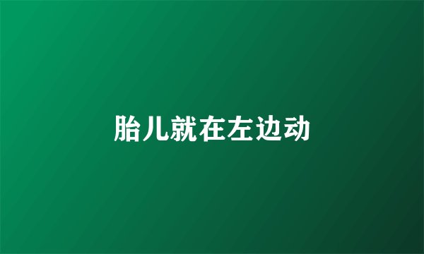 胎儿就在左边动