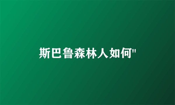 斯巴鲁森林人如何