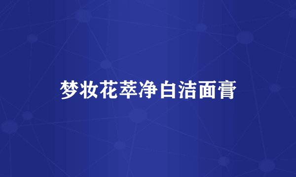 梦妆花萃净白洁面膏
