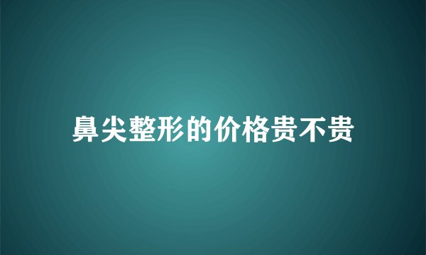 鼻尖整形的价格贵不贵