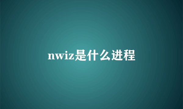 nwiz是什么进程