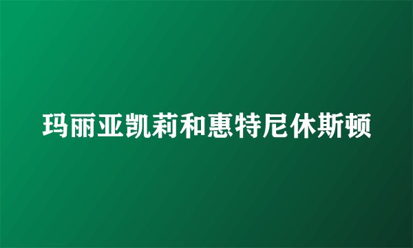 玛丽亚凯莉和惠特尼休斯顿