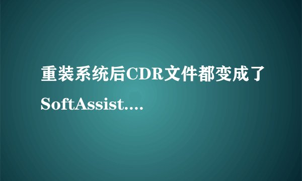 重装系统后CDR文件都变成了SoftAssist.Link怎么办