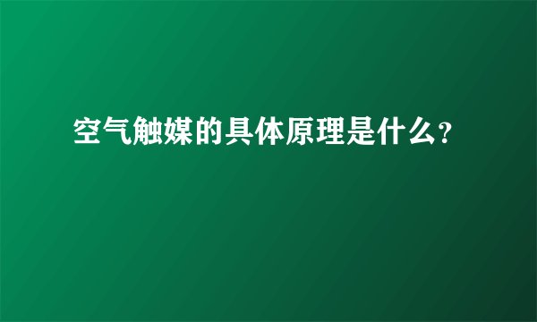 空气触媒的具体原理是什么？