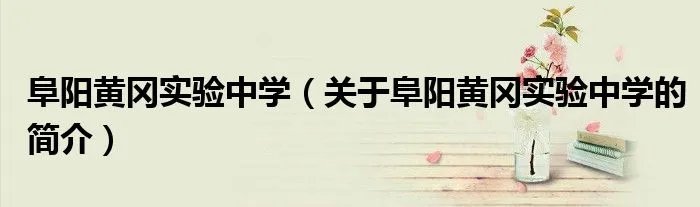 阜阳黄冈实验中学（关于阜阳黄冈实验中学的简介）