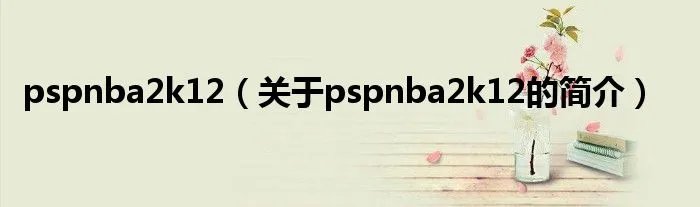 pspnba2k12（关于pspnba2k12的简介）