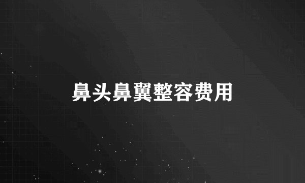 鼻头鼻翼整容费用