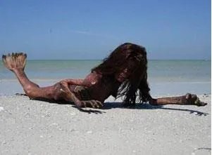 男美人鱼真身吓人图片：丑陋无比（组图）