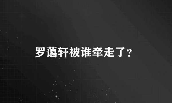 罗蔼轩被谁牵走了？