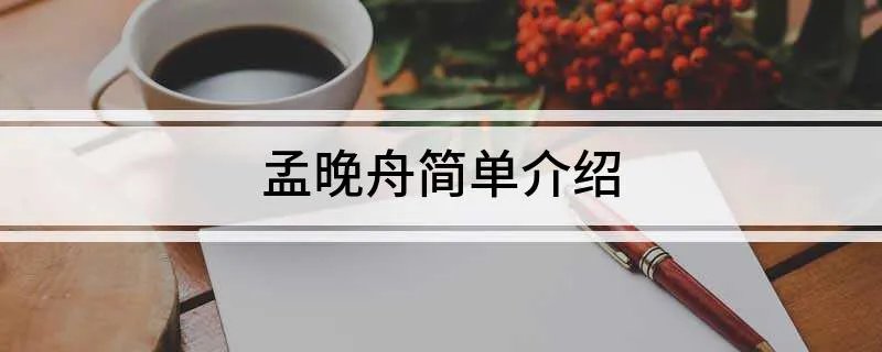 孟晚舟简单介绍