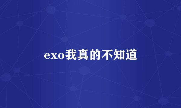 exo我真的不知道