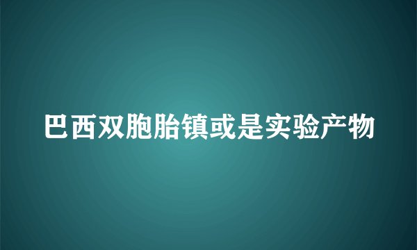 巴西双胞胎镇或是实验产物
