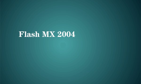 Flash MX 2004