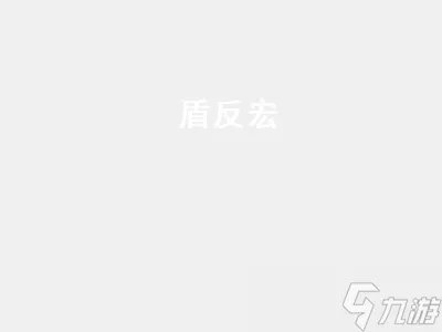 魔兽世界战士盾反宏