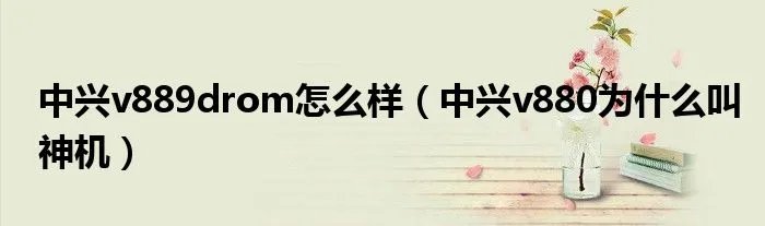 中兴v889drom怎么样（中兴v880为什么叫神机）